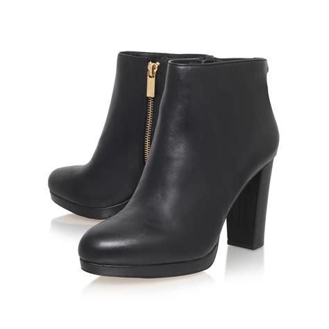 michael michael kors sammy leather ankle boot black|michael kors women's black boots.